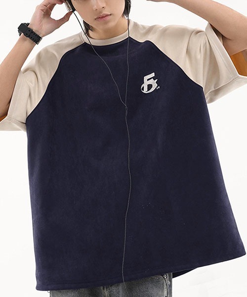 WESTBOY(ウエストボーイ)の「ビッグシルエットラグランTシャツWOK23S3TP07【WB ORIGINALS】(Tシャツ/カットソー・メンズ・ネイビー/レッド/グリーン・L/M/XL)」の4枚目の写真