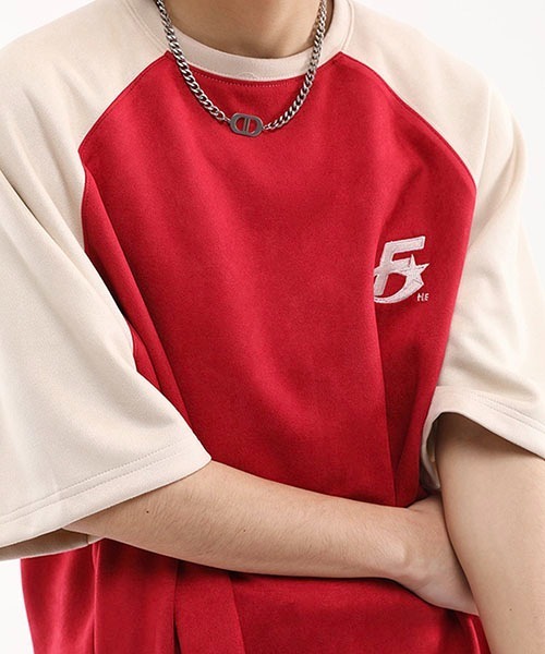 WESTBOY(ウエストボーイ)の「ビッグシルエットラグランTシャツWOK23S3TP07【WB ORIGINALS】(Tシャツ/カットソー・メンズ・ネイビー/レッド/グリーン・L/M/XL)」の20枚目の写真