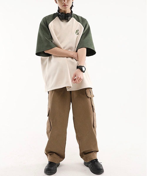 WESTBOY(ウエストボーイ)の「ビッグシルエットラグランTシャツWOK23S3TP07【WB ORIGINALS】(Tシャツ/カットソー・メンズ・ネイビー/レッド/グリーン・L/M/XL)」の12枚目の写真