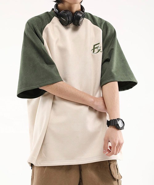 WESTBOY(ウエストボーイ)の「ビッグシルエットラグランTシャツWOK23S3TP07【WB ORIGINALS】(Tシャツ/カットソー・メンズ・ネイビー/レッド/グリーン・L/M/XL)」の21枚目の写真