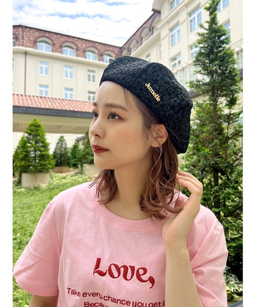 JUMELLE（ジュメロ）の「エンボスベレー帽（ハンチング/ベレー帽・レディース・ブラック・FREE）」の5枚目の写真