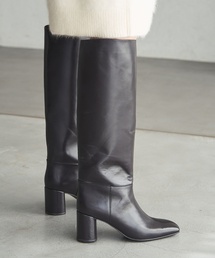 LE TALON | 6.5cmレザースクエアストレートロングブーツ(ブーツ)