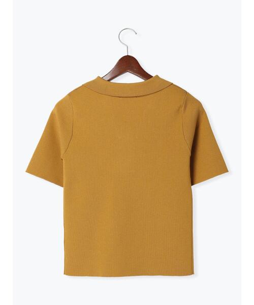 Te chichi(テチチ)の「パール釦スキッパーニットポロシャツ(ニット/セーター・レディース・ブラック/イエロー/オフホワイト・F)」の21枚目の写真