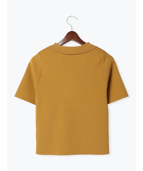 Te chichi(テチチ)の「パール釦スキッパーニットポロシャツ(ニット/セーター・レディース・ブラック/イエロー/オフホワイト・F)」の11枚目の写真