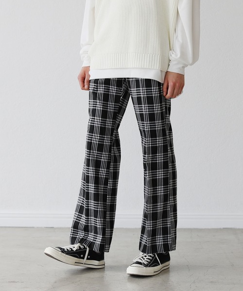 セール】TRストレッチシューカットフレアスラックスパンツ