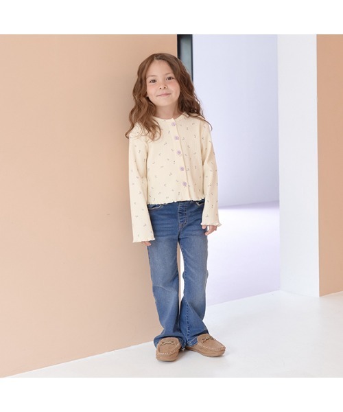 Lycee mine（リセマイン）の「アソートテレコカーディガン（Tシャツ/カットソー・キッズ・ミント/グレイッシュベージュ/アイボリー/ピンク/ブラック/グレー/レッド/エメラルド・150cm/130cm/110cm/140cm/120cm/100cm）」の13枚目の写真