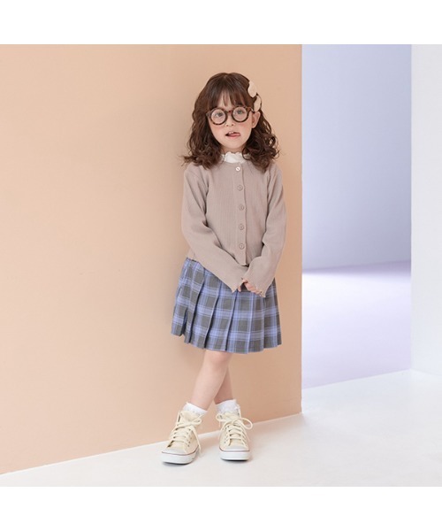 Lycee mine（リセマイン）の「アソートテレコカーディガン（Tシャツ/カットソー・キッズ・ミント/グレイッシュベージュ/アイボリー/ピンク/ブラック/グレー/レッド/エメラルド・150cm/130cm/110cm/140cm/120cm/100cm）」の14枚目の写真