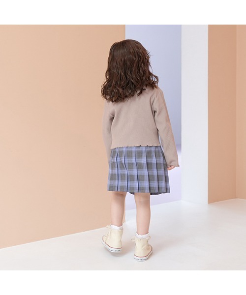 Lycee mine（リセマイン）の「アソートテレコカーディガン（Tシャツ/カットソー・キッズ・ミント/グレイッシュベージュ/アイボリー/ピンク/ブラック/グレー/レッド/エメラルド・150cm/130cm/110cm/140cm/120cm/100cm）」の15枚目の写真