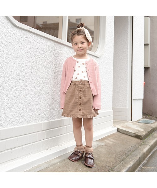 Lycee mine（リセマイン）の「アソートテレコカーディガン（Tシャツ/カットソー・キッズ・ミント/グレイッシュベージュ/アイボリー/ピンク/ブラック/グレー/レッド/エメラルド・150cm/130cm/110cm/140cm/120cm/100cm）」の18枚目の写真