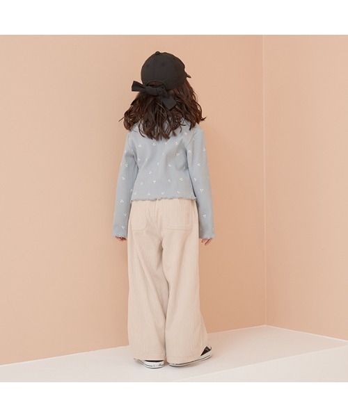 Lycee mine（リセマイン）の「アソートテレコカーディガン（Tシャツ/カットソー・キッズ・ミント/グレイッシュベージュ/アイボリー/ピンク/ブラック/グレー/レッド/エメラルド・150cm/130cm/110cm/140cm/120cm/100cm）」の21枚目の写真