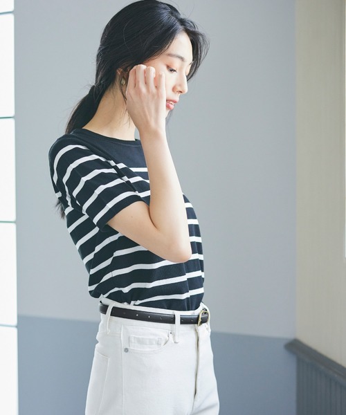 coca（coca）（コカ）の「マットフェイクレザー細ベルト（ベルト・レディース・ブラウン/ブラック・ONE SIZE）」の7枚目の写真