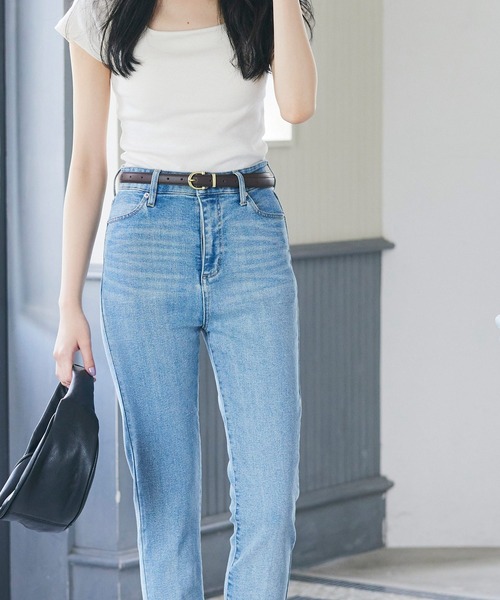 coca（coca）（コカ）の「マットフェイクレザー細ベルト（ベルト・レディース・ブラウン/ブラック・ONE SIZE）」の6枚目の写真