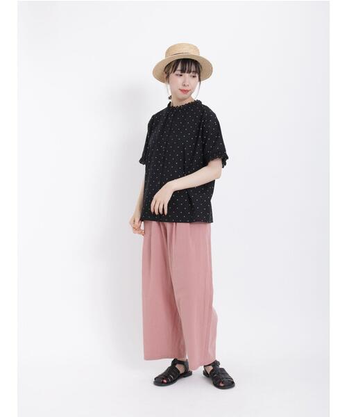 Samansa Mos2（サマンサ モスモス）の「襟レースシャーリング前後2WAYブラウス（シャツ/ブラウス・レディース・ブラック/ブラウン/オフホワイト/イエロー/ブルー/グリーン・F）」の9枚目の写真