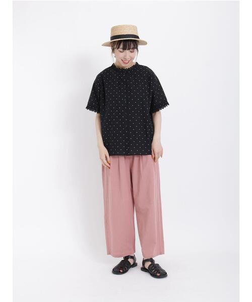 Samansa Mos2（サマンサ モスモス）の「襟レースシャーリング前後2WAYブラウス（シャツ/ブラウス・レディース・ブラック/ブラウン/オフホワイト/イエロー/ブルー/グリーン・F）」の10枚目の写真