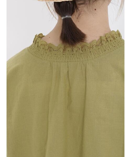 Samansa Mos2（サマンサ モスモス）の「襟レースシャーリング前後2WAYブラウス（シャツ/ブラウス・レディース・ブラック/ブラウン/オフホワイト/イエロー/ブルー/グリーン・F）」の20枚目の写真