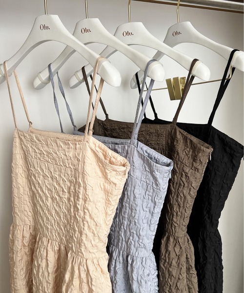 Olu.（オルドット）の「ジャガードキャミソールワンピース（ドレス・レディース・アイボリー/カーキ/ブラック・FREE）」の19枚目の写真