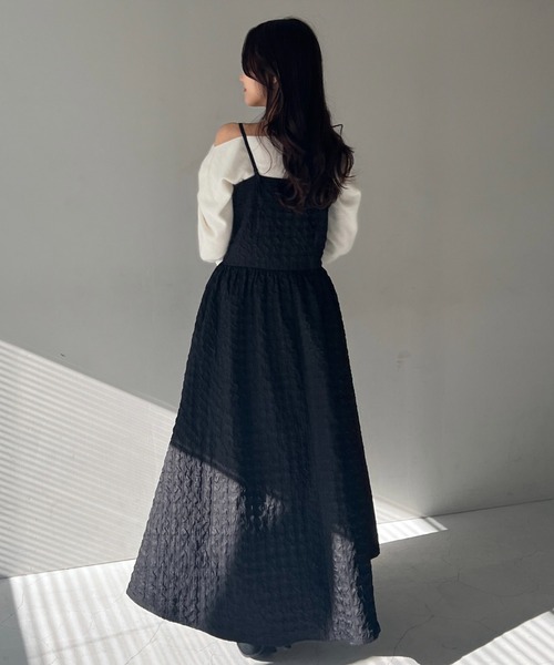 Olu.（オルドット）の「ジャガードキャミソールワンピース（ドレス・レディース・アイボリー/カーキ/ブラック・FREE）」の15枚目の写真