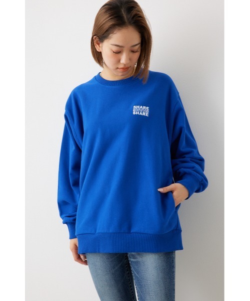 RODEO CROWNS WIDE BOWL（ロデオクラウンズワイドボウル）の「SHARE HEAVY WEIGHT プルオーバー（スウェット・レディース・ブルー/マスタード/ブラック/ライトグレー・MEDIUM/LARGE）」の4枚目の写真