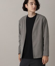 THE SHOP TK  | ◆スウェードタッチノーカラーカーディガン(カーディガン/ボレロ)