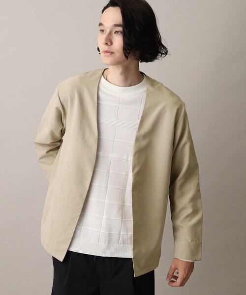 THE SHOP TK (ザ ショップ ティーケー )の「◆スウェードタッチノーカラーカーディガン(カーディガン/ボレロ・メンズ・ブラック/グレー/ベージュ・02/03/04)」の11枚目の写真