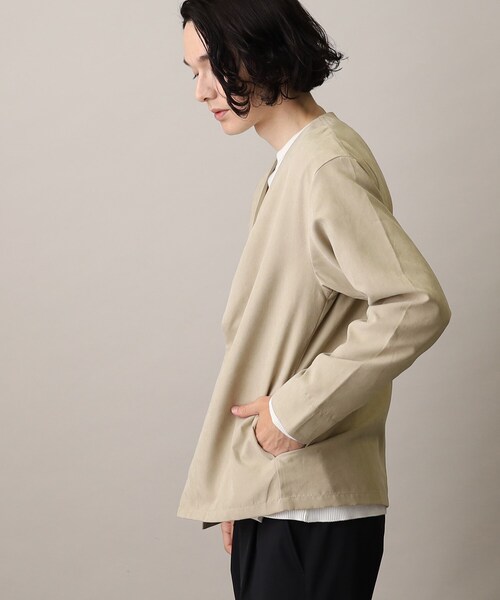 THE SHOP TK (ザ ショップ ティーケー )の「◆スウェードタッチノーカラーカーディガン(カーディガン/ボレロ・メンズ・ブラック/グレー/ベージュ・02/03/04)」の12枚目の写真