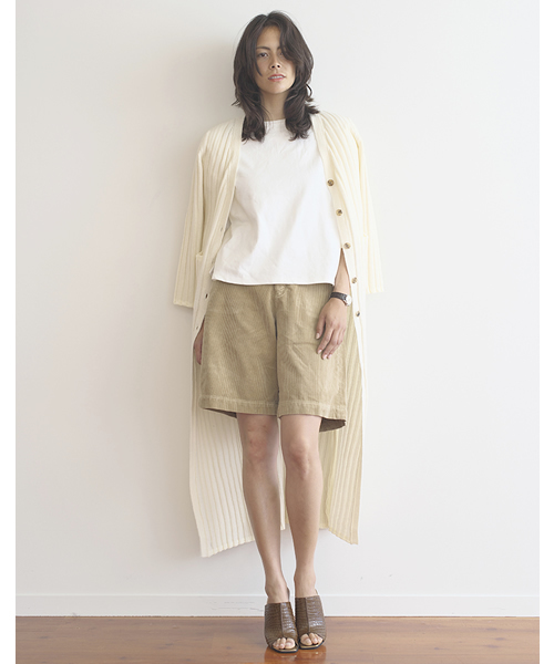 SEA（シー）の「VINTAGE 858H ハイライズコーデュロイワイドショーツ（その他パンツ・レディース・ベージュ/インディゴブルー・26inch/24inch/25inch）」の8枚目の写真