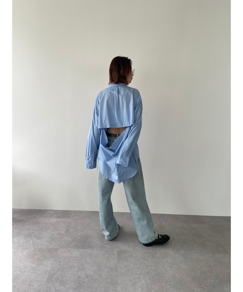 HANNE（アン）の「ウォッシュドデニムワイドパンツ（デニムパンツ・レディース・ブルー・FREE/SMALL）」の17枚目の写真