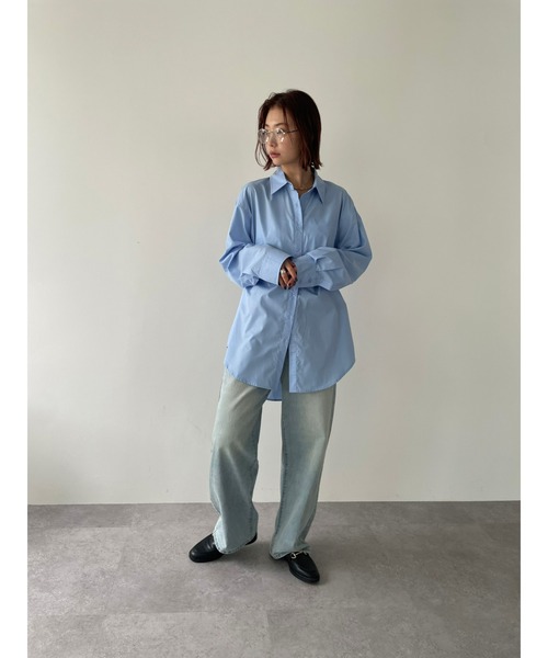 HANNE（アン）の「ウォッシュドデニムワイドパンツ（デニムパンツ・レディース・ブルー・FREE/SMALL）」の19枚目の写真