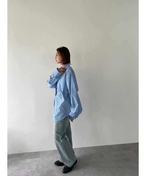 HANNE（アン）の「ウォッシュドデニムワイドパンツ（デニムパンツ・レディース・ブルー・FREE/SMALL）」の20枚目の写真