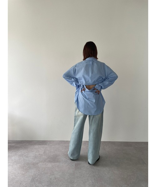 HANNE（アン）の「ウォッシュドデニムワイドパンツ（デニムパンツ・レディース・ブルー・FREE/SMALL）」の21枚目の写真