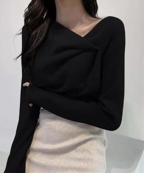 セール】長袖トップス やわらか秋冬トップス（Tシャツ