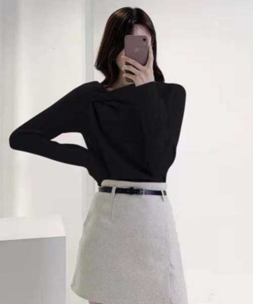 セール】長袖トップス やわらか秋冬トップス（Tシャツ