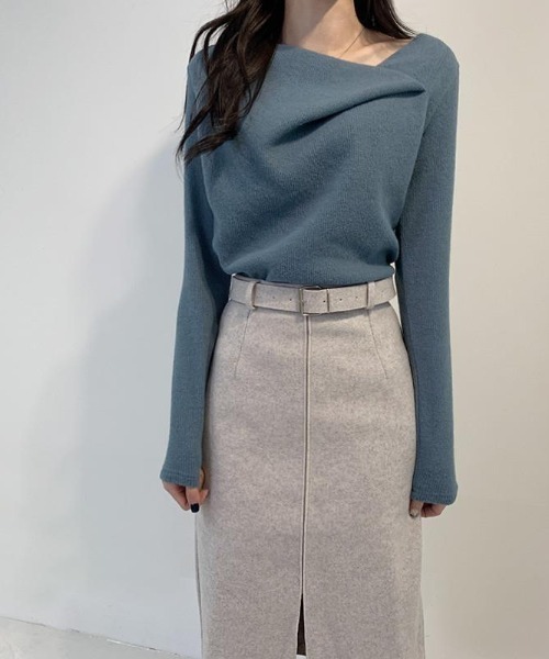 Achic(アシック)の「長袖トップス やわらか秋冬トップス(Tシャツ/カットソー・レディース・ホワイト/ブラック/ブルー/ピンクベージュ・M)」の10枚目の写真