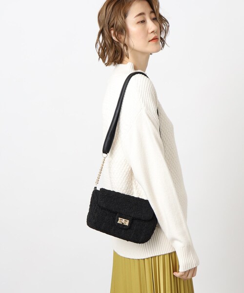 grove（グローブ）の「◆【美人百花11月号掲載】キルトフェイクファーツイードミニショルダー（ショルダーバッグ・レディース・ブラック系1/ベージュ系その他6/ベージュ系その他2/アイボリー系1・00）」の10枚目の写真