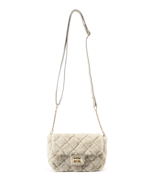 grove（グローブ）の「◆【美人百花11月号掲載】キルトフェイクファーツイードミニショルダー（ショルダーバッグ・レディース・ブラック系1/ベージュ系その他6/ベージュ系その他2/アイボリー系1・00）」の12枚目の写真