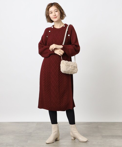 grove（グローブ）の「◆【美人百花11月号掲載】キルトフェイクファーツイードミニショルダー（ショルダーバッグ・レディース・ブラック系1/ベージュ系その他6/ベージュ系その他2/アイボリー系1・00）」の15枚目の写真