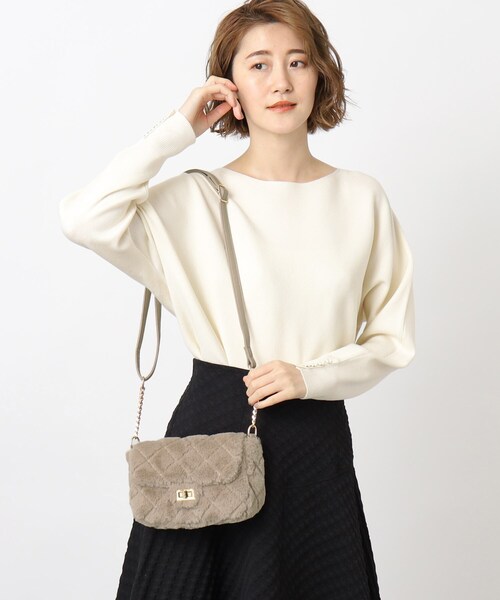 grove（グローブ）の「◆【美人百花11月号掲載】キルトフェイクファーツイードミニショルダー（ショルダーバッグ・レディース・ブラック系1/ベージュ系その他6/ベージュ系その他2/アイボリー系1・00）」の17枚目の写真