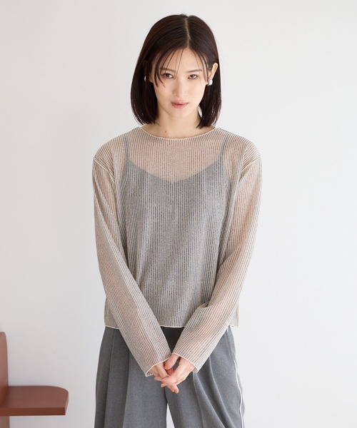 LOWRYS FARM(ローリーズファーム)の「ラッセルプルオーバーLS 980562(Tシャツ/カットソー・レディース・チャコールグレー/ブラック/アイボリー/ブルー・FREE)」の18枚目の写真