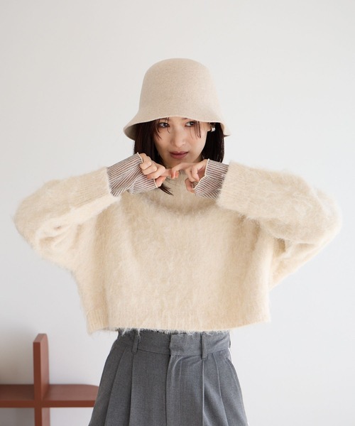 LOWRYS FARM(ローリーズファーム)の「ラッセルプルオーバーLS 980562(Tシャツ/カットソー・レディース・チャコールグレー/ブラック/アイボリー/ブルー・FREE)」の21枚目の写真