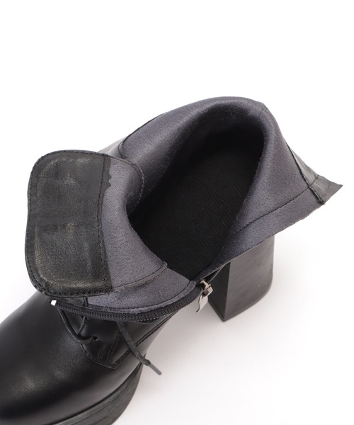 厚底ハイヒールレースアップブーツ（ブーツ）｜Lace Ladies（レース