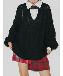 jouetie | ベルトケーブルニット(ニット/セーター)