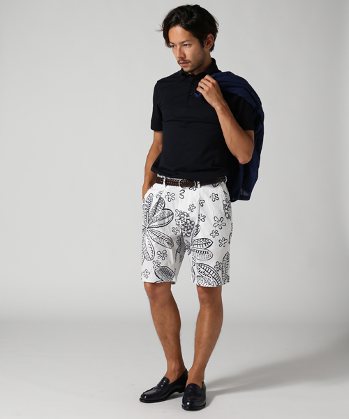 EDIFICE（エディフィス）の「◇イオラニベッチュウ インプリーツ ショーツ（その他パンツ・メンズ・ホワイト/ネイビー・44/48/46）」の14枚目の写真