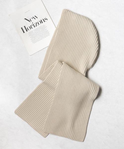 me+em select(ミームセレクト)の「※※【 12color 】ビッグフーディーリブニットカラーマフラー(マフラー・レディース・ブルー/ブルーグレー/オレンジ/ライム/ダークブルー/イエロー/ピンク/アイボリー/パープル/ブラック/グリーン/レッド・FREE)」の16枚目の写真