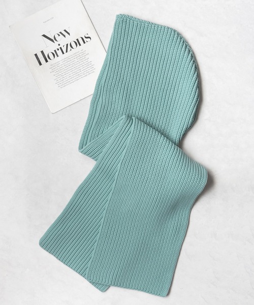 me+em select(ミームセレクト)の「※※【 12color 】ビッグフーディーリブニットカラーマフラー(マフラー・レディース・ブルー/ブルーグレー/オレンジ/ライム/ダークブルー/イエロー/ピンク/アイボリー/パープル/ブラック/グリーン/レッド・FREE)」の18枚目の写真