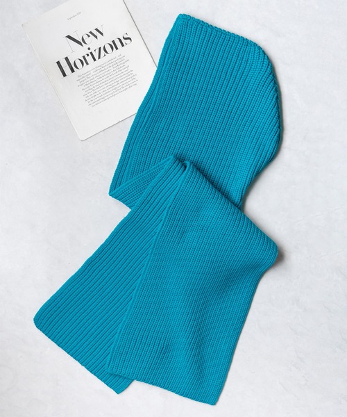 me+em select(ミームセレクト)の「※※【 12color 】ビッグフーディーリブニットカラーマフラー(マフラー・レディース・ブルー/ブルーグレー/オレンジ/ライム/ダークブルー/イエロー/ピンク/アイボリー/パープル/ブラック/グリーン/レッド・FREE)」の19枚目の写真