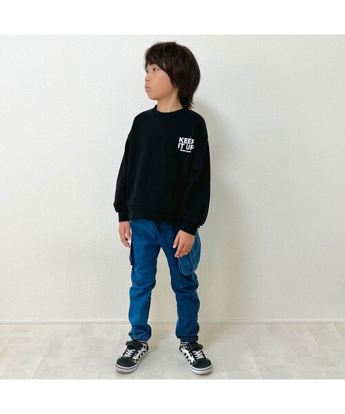 BREEZE（ブリーズ）の「【ストレッチ・裏起毛】あったからくらくサイドポケットパンツ（その他パンツ・キッズ・インディゴブルー/ブラウン/ブラック/カーキ・100/120/150/130/90/110/140）」の6枚目の写真