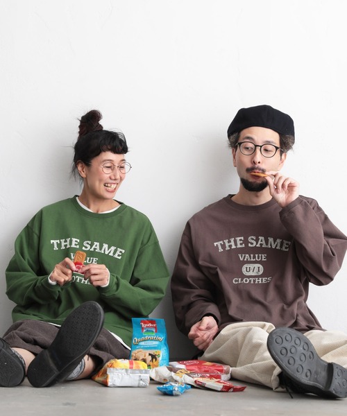 soulberry（ソウルベリー）の「僕と私の、１枚で着られるロンT（Tシャツ/カットソー・レディース・グリーン/ブラウン・5/2/6/4/3）」の4枚目の写真