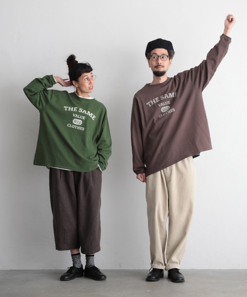 soulberry（ソウルベリー）の「僕と私の、１枚で着られるロンT（Tシャツ/カットソー・レディース・グリーン/ブラウン・5/2/6/4/3）」の7枚目の写真