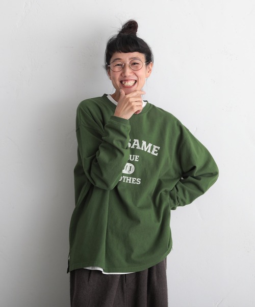 soulberry（ソウルベリー）の「僕と私の、１枚で着られるロンT（Tシャツ/カットソー・レディース・グリーン/ブラウン・5/2/6/4/3）」の12枚目の写真