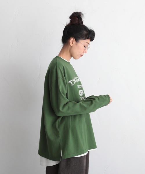 soulberry（ソウルベリー）の「僕と私の、１枚で着られるロンT（Tシャツ/カットソー・レディース・グリーン/ブラウン・5/2/6/4/3）」の13枚目の写真